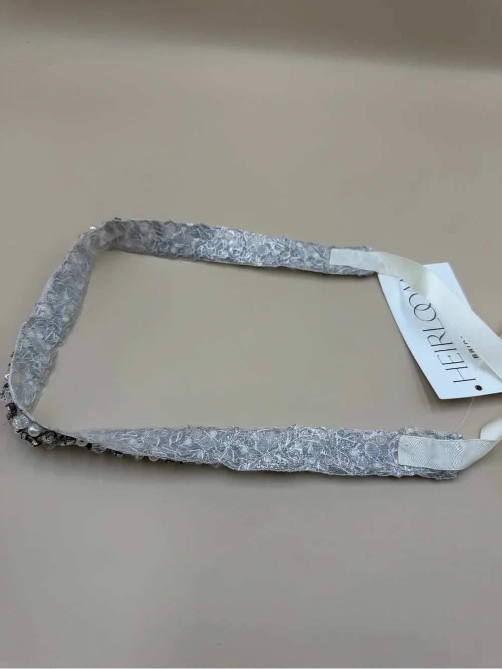Sparkling Crystal Pearl Wedding Dress Belt Silver Bridal Sash NWT
